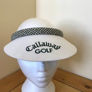 Callaway Golf Canvas Visor Hat with Green Check Texann by Texace Made in USA